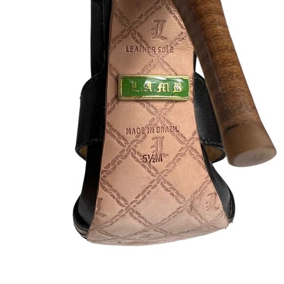 L.A.M.B. T-Strap Open Toe Stilettos Heels Size 5.5 NWT - Picture 6 of 9